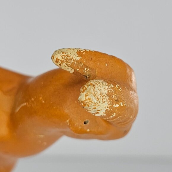 Shawnee Pottery Goat Ram Planter Orange USA - Picture 10 of 10